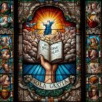 Vitral mostrando o Sola Gratia - Somente a Graça