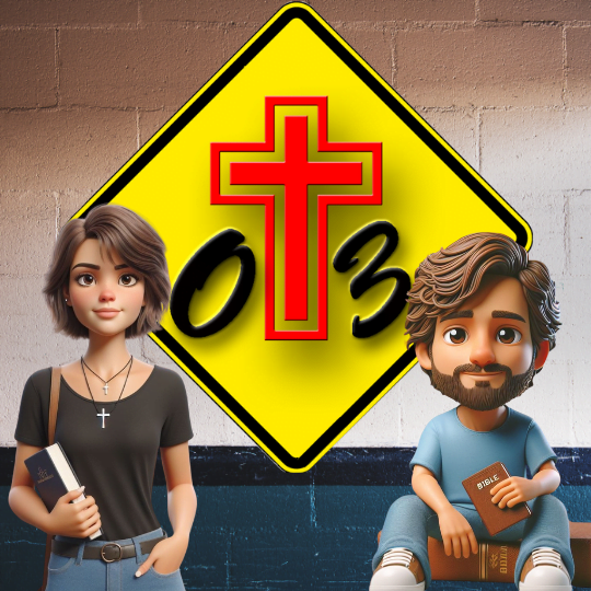 Os avatares de Emmerson e Gabriela - Oficina dos 3 a frente da logo.